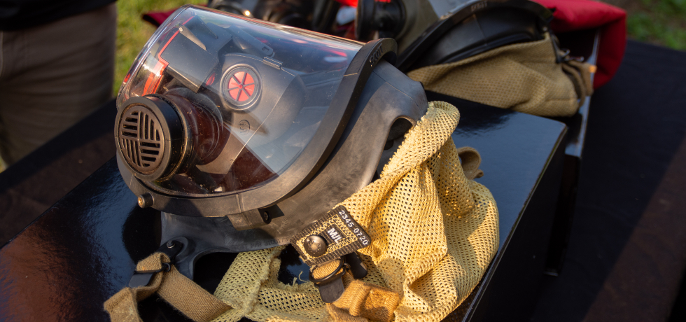 A new firefighting face mask awarded through the Rewarding Responders Grant program.